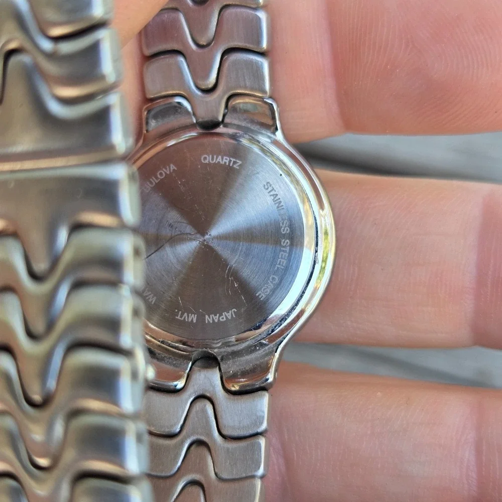 Womens Bulova Silver Wrist Watch Water Resistant Made in Japan T7 Quartz